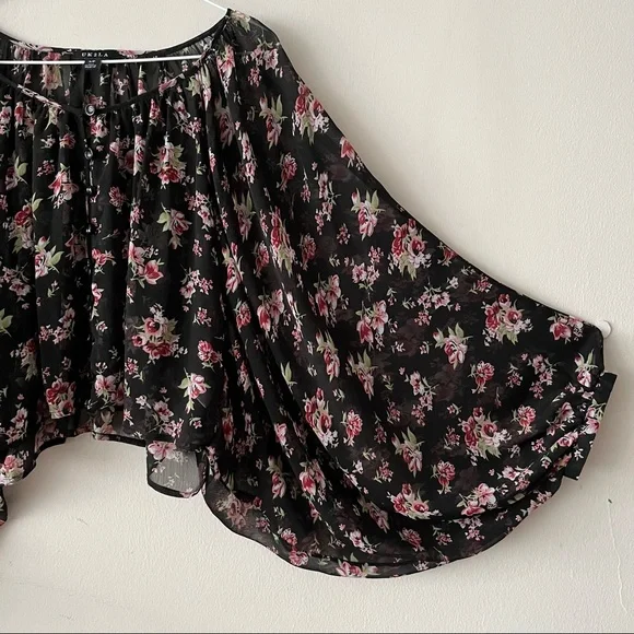 Floral balloon sleeve blouse - Picture 5 of 9